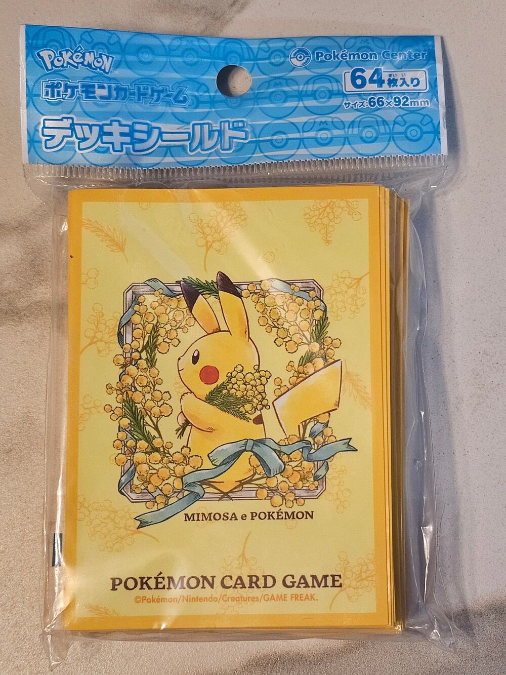 POKEMON Center Japan Exclusive Pikachu Spring Mimosa Card Sleeves 64 Count NEW